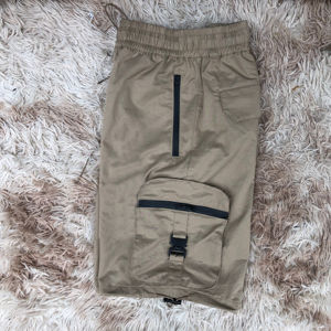 2025 personnalisable hommes taille haute décontracté Cargo Shorts motif solide été Joggers 100% coton toile - Product Image 4
