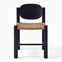 Chaises de salle à manger en bois sélectionné et corde tressée, design moderne léger, idéales pour les parcs et parfaits pour diverses décors intérieurs
