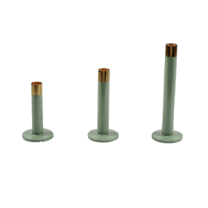 Support de mariage conique en or vert moderne décorations de table bougeoirs en métal candélabres en or centre de table pour éclairer la décoration - Product Image 1