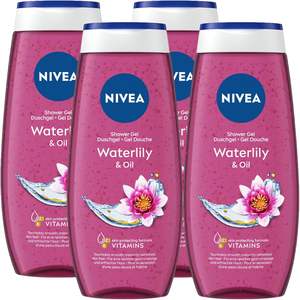 นีเวีย เจลอาบน้ำและน้ำมันทำความสะอาดผิวกาย กลิ่นดอกบัว 4x250 มล. กลิ่นหอมสดชื่น พร้อมเม็ดน้ำมัน วิตามินซีและอี - Product Image 1