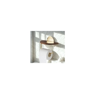 Porte-serviettes en papier et porte-serviettes en tissu en métal avec dessus en bois, design magnifique, porte-serviettes pour mariage, Thanksgiving, fournitures - Product Image 1