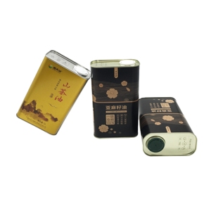 Prix d'usine – Boîte rectangulaire en fer blanc de 1L pour huile d'olive avec impression offset, logo personnalisé, emballage alimentaire vide de qualité alimentaire - Product Image 2