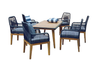 Ensemble de jardin en bois d'acacia, mobilier de patio pliable, ensemble 6 places pour extérieur, canapé de jardin minimaliste, ensemble d'extérieur en bois d'acacia - Product Image 4
