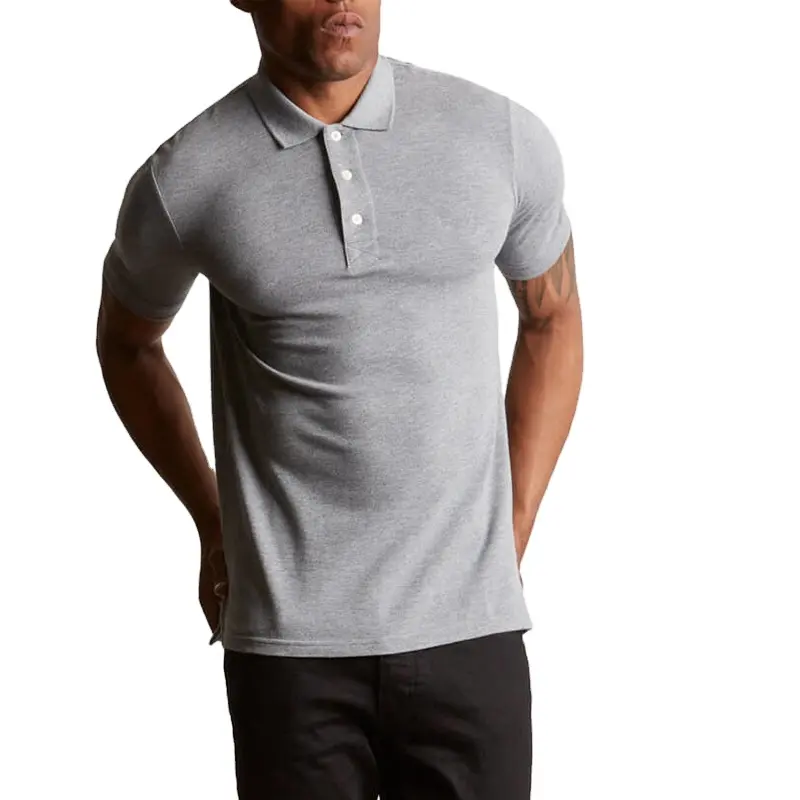 Vêtements d'été à manches courtes ajustement 100% coton polo t-shirt pour hommes vêtements de rue avec broderie personnalisée logo conception etc.