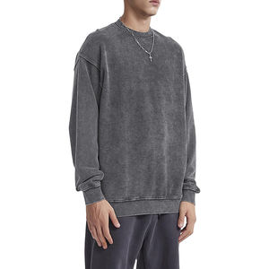 2025 sur mesure surdimensionné 100% coton goutte épaule sweats lourds pour femmes tricoté hiver Logo sur le devant - Product Image 3