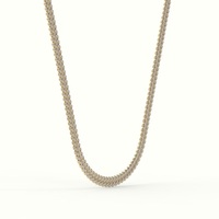 Chaîne cubaine en or jaune 14 carats avec diamants de laboratoire CVD VVS glacés, bijoux hip-hop, chaîne cubaine de 8 mm, 10 mm, 14 mm, collier pour homme