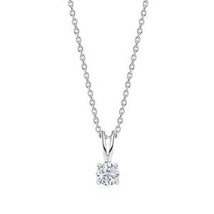 Collar con colgante de diamante solitario de 1 quilate, joyería de plata 925 para mujer - Product Image 1