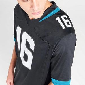 Camiseta deportiva de fútbol americano para hombre de talla grande al por mayor, transpirable, talla grande con nombre de equipo personalizado, manga corta - Product Image 6