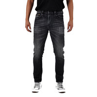 Wholesale Flyingkick Enterprises FK-4002 High Quality Custom Men's Denim Jeans 2025 Mid-Waist High Street Style Skinny Straight