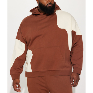 ODM/OEM Hombres 100% Algodón 500gsm Oversized Pullover Hoodie Custom Logo Puff Print Plus Size XS Invierno Venta al por mayor con capucha XL - Product Image 5