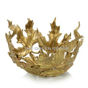 Grand bol décoratif pour la décoration intérieure Bol de service antique de luxe en or pour table de mariage Centres de table - Product Image 3