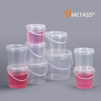 Cubo de Plástico Transparente de Grado Alimenticio al por Mayor de 300ml a 10 Litros con Tapa, Cubo Personalizado para Envasado de Dulces, Galletas, Yogur y Palomitas de Maíz