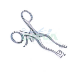 Retractor veterinario 4x4 puntas romas 23mm brazos rectos retractores de acero inoxidable de alta calidad instrumentos veterinarios - Product Image 4