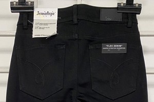 Jeans droits décontractés en denim pour hommes, collection automne/hiver, pantalons extensibles de couleur foncée et légèrement délavés, collection 100% - Product Image 5