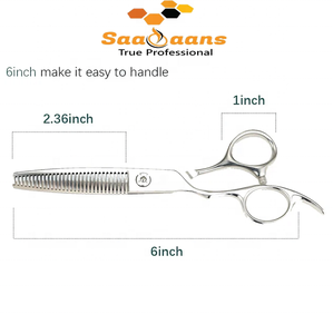 Offre Spéciale couleur personnalisée lame tranchante barbier cheveux ciseaux ensemble Salon professionnel coiffure coupe amincissement ciseaux - Product Image 3