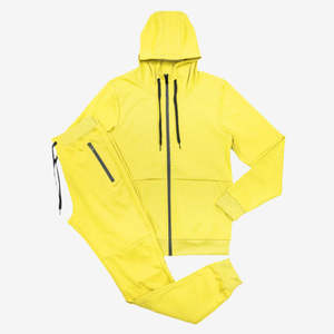Sweat à capuche bleu royal entièrement zippé avec cordon de serrage et pantalon de jogging assorti, qualité supérieure, survêtement technique en molleton pour homme, vêtements de sport personnalisés - Product Image 6