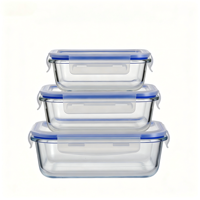 Offre Spéciale – Contenant Alimentaire Transparent à Emporter – Boîte de Conservation des Aliments en Verre – Nouveau Modèle Rond et Carré