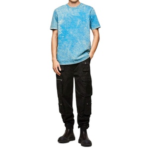 Men Vintage Wash Tee Custom Streetwear Cotton Shirt Acid Wash Logo <b>Tshirt</b> O Neck Men Casual Tee OEM vintage wash shirt maker - Product Image 1