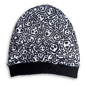 Bonnet d'hiver imprimé à carreaux SKULLS pour hommes et femmes |   Tissu commun extensible et chaud |   Logo personnalisé disponible - Product Image 1