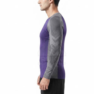 New Season <b>Men</b> Compression <b>Shirt</b> Long Sleeve Athletic Sportswear Quick Dry <b>Stretch</b> Fit Eco-Friendly Spandex/Polyester Workout - Product Image 3