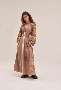 High Fashion Stylish Gypsy Ukrainian <b>Dress</b> Women Floral Embroidered Long Balloon Sleeve Floor Length <b>Wedding</b> Made Premium Cloth - Product Image 4