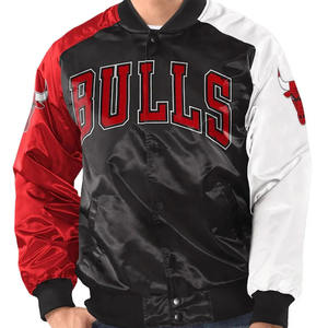 Chaqueta Bomber Clásica Unisex de Lana con Cuello Alto, Logos Bordados, Estilo Deportivo, Cómoda, Resistente al Viento, Diseño Varsity - Product Image 3