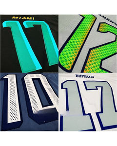 Maillots de football américain 100 % polyester imprimés numériquement, prêts à être expédiés, qualité supérieure, jersey cousu - Product Image 3