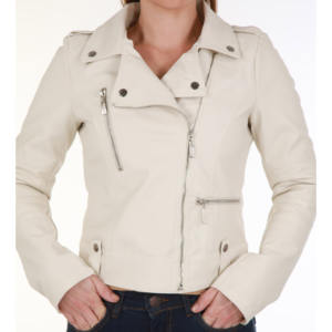 Vachette en cuir véritable femmes vestes femme fille vêtements d'hiver sans col Biker Style veste en cuir manteaux avec poches naturel - Product Image 5