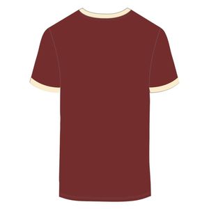 HBCU da uomo istruito in ciniglia con rifinitura a contrasto T-Shirt marrone con lettere neutre ricamate abbigliamento collegiale in cotone morbido - Product Image 3