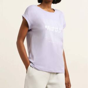 Grande taille respirant femme t-shirts en couleur verte goutte épaule O cou coton fait demi-manches Street Wear chemises - Product Image 1