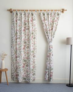 Cortinas y Cenefas Modernas de Lujo con Estampado a Mano, 100% Algodón Ligero, con Bloqueo de Luz Total para Sala de Estar, Aptas para Todas las Estaciones - Product Image 1