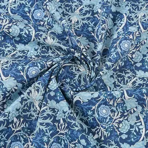 Factory Supply Custom Digital Printed 100% Cotton 40*40s 133*72 Floral Printed Poplin Dress Skirt Fabric