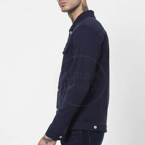 Veste en jean 100% coton de haute qualité avec logo personnalisé imprimé pour hommes taille plus essentiel pour l'hiver à bas prix - Product Image 2