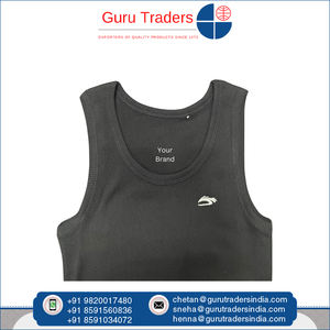 Haute qualité couleur personnalisée confort Fit printemps été porter 100% coton col rond côtelé gilet avec broderie poitrine pour hommes - Product Image 4