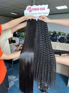 100% haute qualité vietnamien Remy Extension de cheveux lâche vague profonde et os droite trame cheveux haute qualité Remy cheveux - Product Image 3