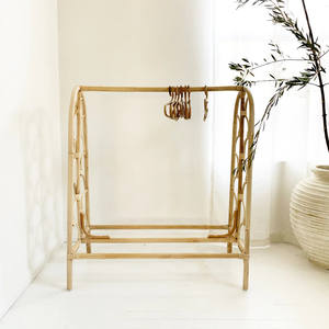 Handmade Rattan <b>Clothes</b> Stand Hanger Clothing <b>Rack</b> Organizer <b>Racks</b> Cheapest Price OEM Accepted Wholesale - Product Image 2