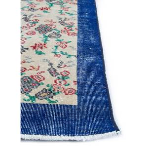 Alfombra de Lana Azul Vintage Hecha a Mano con Patrón Floral y Abstracto, Pelo Alto, Rectangular, para Pasillo, Uso Doméstico - Pae-2070 - Product Image 4