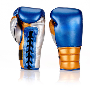 Gant de boxe en cuir métallique Logo personnalisé Combat professionnel Combat Kick Boxing - Product Image 6