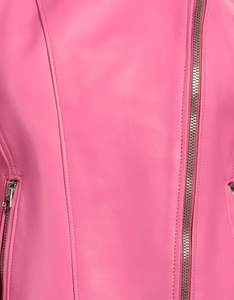 2024 nuevo diseño acolchado chaqueta de cuero Real para mujer cremallera más cerca transpirable estilo moderno bolsillos XL tamaño algodón OEM al por mayor - Product Image 5