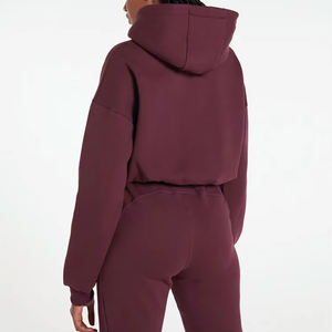 Sudaderas con capucha de punto ecológicas de talla grande de peso pesado de alta calidad, ropa de calle informal, figuras de hombros caídos, capucha transpirable de invierno - Product Image 5