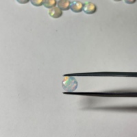 Opale naturelle ronde facettée, opales blanches éthiopiennes, pierres précieuses en vrac, certifiées, jeu de couleurs de feu, 6 mm