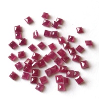 Opale naturelle chauffée facettée IGI certifiée Vivaaz Gems 3mm-4mm, taille carrée, jeu de couleurs rouge-rose, pierre du Mozambique, vente en gros de bijoux