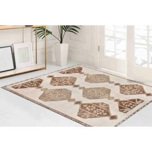 Brown Beige Turkish <b>Rug</b>: <b>Boho</b> Hallway Stair <b>Rug</b>, Printed <b>Rug</b>,Nonwoven Soft <b>Rug</b> - Product Image 2