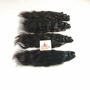 Ensemble traitement vietnamien aucun cuticule aligné vente en gros vague profonde couleur naturelle noir machine double trame femmes cheveux humains - Product Image 1