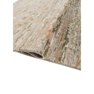 Alfombra Uvenuti de Lana con Patrón Abstracto, Tejida a Mano, Gris y Negra, para Sala de Estar o Pasillo - AIWL-3083 - Product Image 2