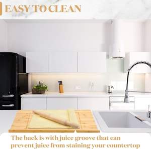 Tabla de cortar de madera reversible, tabla de cortar de madera grande con medidas grabadas para cocina, tabla de cortar resistente - Product Image 4