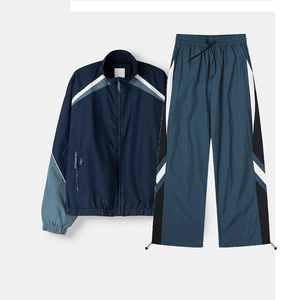 Custom Men's Plus Size Winter Tracksuit Windbreaker Set with Sport Jacket and Zip-Up Design Breathable Quick Dry <b>Nylon</b> <b>Fabric</b> - Product Image 4