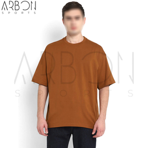 Color marrón caramelo buen vendedor ropa exterior nueva llegada totalmente personalizado hecho hombres 100% algodón camisetas de punto con venta al por mayor - Product Image 1