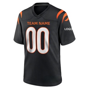 Camiseta de entrenamiento de fútbol americano con número personalizado de la mejor moda, ropa de fútbol de malla de poliéster cómoda para hombres - Product Image 3