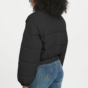 Veste d'hiver en tissu pour femmes, multicolore, courte, recadrée, vestes grande taille, design avec logo personnalisé OEM - Product Image 5